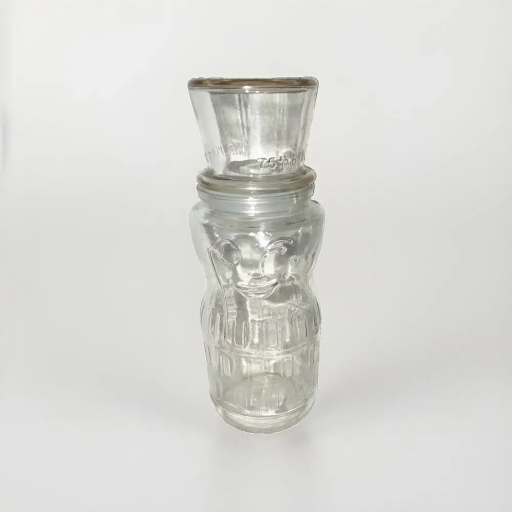 Planters Peanuts 75th Anniversary Glass Jar Mr. Peanut with Lid, Vintage 1991